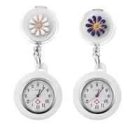 2 Pièces Montre de Poche D’infirmière Rétractable à Clip | Usage Travail, Lecture Rapide de L’heure, Format Portable, Pensée pour Infirmières et Médecins Couleur Aléatoire