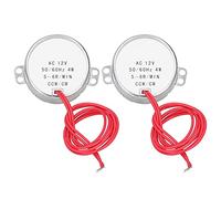 2 pièces Moteur synchrone AC 12 V 4 W 5-6 tr/min CCW CW Micro accessoires de machine-outil avec construction en aluminium et en laiton pour mécanisme de guidage de ventilateur