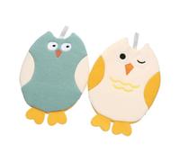 2 Pièces Moufles de Bain à Dessin Animé, Nettoyage Doux du Corps | Polyester et Coton, Motif Animal, pour Peau de Garçon Fille, Cuir Chevelu, Voyage, Bain en Crèche