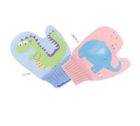 2 Pièces Moufles de Bain à Motifs Dessins Animés Garçon et Filles | Garçon et Filles et Adultes, Usage et Famille, Format Voyage, Peau Tout-petit et Adulte