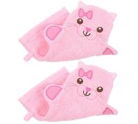 2 Pièces Moufles de Bain Exfoliant pour Garçon et Filles, Animal | Mousse Riche, Nettoyage Doux sans Irriter la Peau, Séchage Facile, pour Bébé, Camping, Hôtel