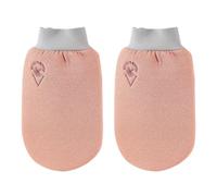 2 Pièces Moufles Exfoliant Double Face, Manches Élastiques | Gommage Doux, Mousse Renforcée, Séchage Rapide, pour Dos et Peau Humaine, Spa Sauna