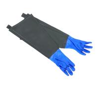 2 pièces Moufles Longs de Pêche avec Protection Avant-Bras bleu | Grip Texturé Antidérapant, Résistants à L'Eau Salée et Douce, pour Pêcheurs et Entretien d'Étangs