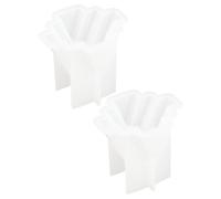 2 Pièces Moule à Bougie Parfumée DIY en Silicone Blanc | Loisirs Créatifs et Décoration de Bureau, Antiadhésif, Facile à Nettoyer, Facile à Ranger