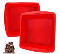 2 Pièces Moule à Cake Silicone Carré, Moules à Gâteaux Moule à Pain en Silicone Moules Silicone Patisserie pour Gâteaux, Pains Fait Maison, Gâteauxs, Pain de Viande (19,5×18×5,5cm)