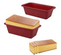 2 Pièces Moule à Cake Silicone Rectangulaire 15.5x8.5x4.5cm - Petit Moule Antiadhésif Pour Pain, Toasts, Snacks et Plus