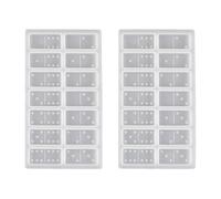 2 Pièces Moule à Dominos en Silicone Blanc Réutilisable | Bricolage Diy, Facile à Nettoyer Ranger, Forme Domino, Usage Garçon et Filles, Résine
