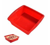 2 Pièces Moule à Gateau Antiadhésif Moules à Gâteaux Carré Silicone Réutilisables Set de Moule à Brownie pour Gâteaux Patisserie Brownies Cheesecake 20 x 20cm