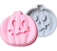 2 pièces Moule à gâteaux en silicone pour citrouille d'Halloween, Grand moule à gâteaux de Noël pour citrouille