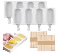 2 pièces Moule à Glace en Silicone,100SticksMoules à Glaces avec Batonnet,Moules à Crème Glacée,Moule à Glace en Silicone,Popsicle Moule Sans BPA, DIY Crème Glacée pour Enfant et Adulte