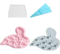 2 Pièces Moule à Glaçons Flamingo En Silicone de qualité alimentaire Pour Chocolat, Bonbons, Biscuits, Fondant, Gelée, Mini-savon, Pâtisserie