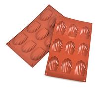 2 Pièces Moule à Madeleine, Moule de Cuisson Madeleines à 9 Trous, Moulle Madeleine Silicone, Madeleines Plaque à Pâtisserie Antiadhésifs pour Gâteau/Pudding/Chocolat/Ge
