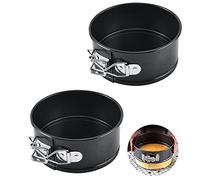 2 Pièces Moule à Manqué Démontable, avec Charnière Antiadhésif Mini Moule à Gateau Rond, 11 cm Moule à Spring avec Fond Amovible, pour Faire des Gâteaux et Des Desserts