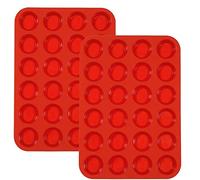 2 Pièces Moule à Muffins en Silicone - Non Adhésif, Adapté pour Cupcakes, Brownies, Pudding et Tous Vôtres Desserts de Pâtisserie - Idéal pour la Cuisson Facile et Propre