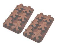 2 pièces Moule à Muffins en Silicone pour 6 Moules de Cuisson, Revêtement Antiadhésif pour Muffins, Cupcakes, Gâteaux, Pudding, Glaçons et Gelée, Mini pain D'épices, Chocolat,25,5 x 15,8 x 2,8 cm
