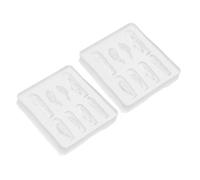 2 Pièces Moule à Ongles en Silicone Forme Aile pour Nail Art 3d Précis | Bords Polis, Confort D’usage, pour Services de Manucure et Projets DIY, Rendu Plume Soigné