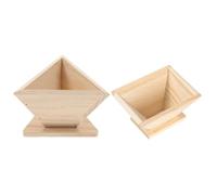 2 Pièces Moule à Zongzi Créatif en Bois Triangle et Quatre Angles | Usage Maison pour Zongzi Chinois, Résistant et Pratique, Présentation Artistique, Couleur Khaki