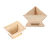 2 Pièces Moule à Zongzi et Quatre Angles, Triangle en Bois | Khaki, Base Stable et Résistance à L’usure, pour Zongzi Traditionnels, Usage Domestique