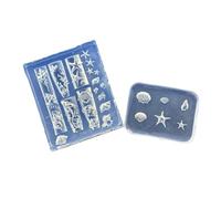 2 pièces moule de sculpture d ' ongles réutilisable dessins océaniques pour l ' art étoiles de mer coraux sculpture manucure professionnelle artisanat moule en silicone d ' art d ' ongles