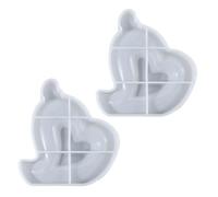 2 Pièces Moule en Silicone Cœur Blanc, Bougies et Bricolage | Silicone Résistant à Chaleur, Usage Débutant, Ateliers Créatifs, Chocolats et Pastilles D'aromathérapie