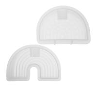 2 Pièces Moule en Silicone pour Chandelier en Arche, Blanc, Réutilisable | Décorateurs de Mariage et Ateliers Créatifs, Démoulage Facile, Usage Maison, Bougies Chauffe-plat