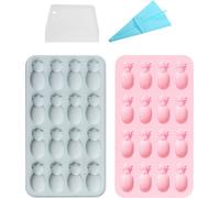 2 pièces Moule en silicone pour chocolat, Fruit de l'ananas, Moules flexibles pour glaçons, gelée, biscuits, bonbons en caoutchouc, résine, porte-clés