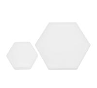 2 Pièces Moule Époxy Hexagonal en Silicone Blanc | Surface Lisse Antiadhésive, Nettoyage Facile, Forme Robuste, pour Goûter et Ateliers Manuels Créatifs