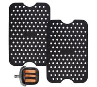 2 Pièces Moule Pour Air Fryer, 13 x 20 cm Moule Silicone Air Fryer Set, Plat Silicone Air Fryer, Plat pour Air Fryer Réutilisable, pour Friteuse Air, Micro-Ondes, Four