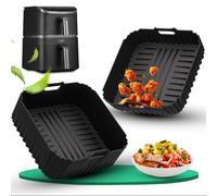 2 Pièces Moule Silicone Air Fryer pour COSORI Turbo Tower Pro 10.8L Friteuse à Air Double Stack/CAF-DC112-ADE (6.5L & 4.3L) - Accessoires Pratiques pour Cuisson Saine