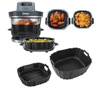 2 Pièces Moule Silicone Air Fryer pour Ninja Crispi Pro 6-in-1 Glass Air Fryer, Réutilisable Moule Airfryer Accessoires pour Ninja Crispy Pro AS101CY, Plat Silicone pour Cuisine Friteuse Sans Huile