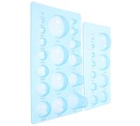 2 Pièces Moule Sphérique Rond Mini en Plastique Bleu