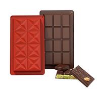 2 Pièces Moules à Chocolat en Silicone CHUNLINLAODA Profondes Silicone Moules À Chocolat Anti-Adhésifs Réutilisables à Chocolat Super Profonds pour Faire du Chocola Gaufres Gelée Bonbo (Multicolore 1)