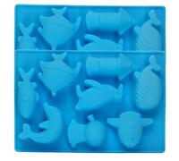 2 pièces moules à glaçons requin 8 cavités 3D moule à chocolat en silicone sur le thème de l'océan pour l'artisanat de cuisine outils cuisson moules chocolat en silicone