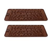 2 Pièces Moules à Lettres en Chocolat en Silicone | Compatible Multi-médias, Nettoyage Facile, pour Pâtisserie Maison, Fêtes, Vacances, Parents et Garçon et Filles