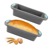 2 Pièces Moules à Pain en Silicone,Moule à Cake Silicone,Antiadhésif Moules Rectangulaire pour Gâteaux,Pain Cuisson,Lasagnes,Brownies,Moule a pain de mie,Moule à gâteau en silicone,27.8 x 12 x 6.5 cm