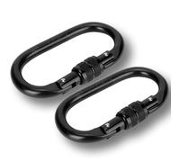 2 pièces mousqueton o 25KN torsion verrouillage mousqueton boucle de sécurité Clips en acier allié en forme de O pour Yoga hamac Camping balançoire raccord laisse de chien