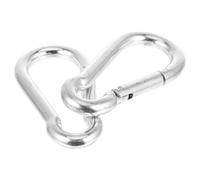 2 Pièces Mousqueton Robuste en Acier Argenté pour Machine de Câble | Accessoire de Gym Léger, Facile à Transporter Ranger, Usage Fitness, Compatible Équipement