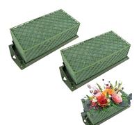 2 Pièces Mousse Florale pour Fleurs Fraîches et Artificiels, Mousse pour Composition Florale avec Support et Grille, Éponge à Fleurs pour Arrangement Floral Centre de Table Mariage Décorations de Fête