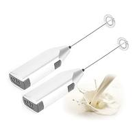 2 pièces Mousseur à Lait électrique, Mini Mélangeur De Boissons, Mousseur à Lait Portatif, Mousseur à Café, Outil De Cuisine Batteur à œufs électrique Pour Café, Smoothies, Latte, Matcha,œuf