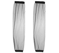 2 Pièces Moustiquaire de Bras en Polyester Noir Jardinières | Maille Fine Respirante, Design Confortable et Compact, Protection Moustiques en Humide