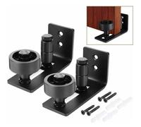 2 Pièces Multifonctionnel - Guide de Plancher Bas de Porte de Grange - Rouleau Réglable - Guide au Sol pour Portes Coulissantes
