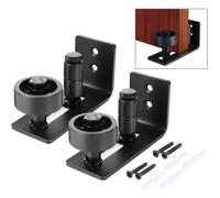 2 Pièces Multifunctional Guide de Plancher Bas de Porte de Grange Rouleau Réglable Guide au Sol pour Portes Coulissantes