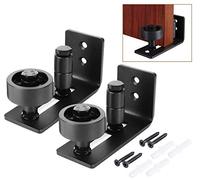 2 Pièces Multifunctional Guide de Plancher Bas de Porte de Grange Rouleau Réglable Guide au Sol pour Portes Coulissantes