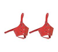 2 Pièces Muselière Réglable Anti-Morsure pour Chien en Cuir Marron