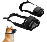 2 Pièces Musoliaire Chien S/L, Muselière Réglable Filet en Nylon Respirant Muselière Petit Chien Moyen, Muselieremuselières pour Empêcher Morsures, Mâchonnements et Aboiements