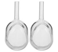 2 Pièces Nacelle de Pesée en Verre, Transparente, Réutilisable | Verrerie Résistante aux Réactifs Corrosifs, Surface Lisse Non Poreuse, pour Analyses Chimiques et Pharma