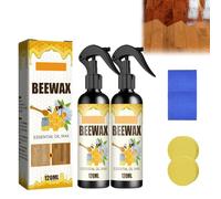 2 Pièces Natural Micro-Molecularized Beeswax Spray,Spray nettoyant pour bois et Cire D'abeille,Pour Meubles,Sols,Tables,Armoires，Contre les rayures, contre les taches - Antidérapant