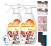2 pièces Nettoyant Moussant DéGraissant Puissant Pour Cuisine,DéTachant Huileux Multi-Usages,With Mild Formula Quick Decomposition,Contre Taches Tenaces,Pour La Hotte,Le Four