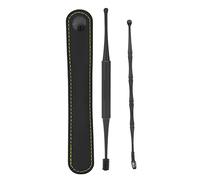 2 Pièces Nettoyants pour Oreilles, Kit d'Hygiène Intérieur des Oreilles pour Suppression de Cire, Grattoir avec Boîte de Rangement et Brosse de Nettoyage