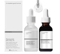 2 Pièces Niacinamide Serum, Niacinamide 10% + Zinc 1% et Caffeine Solution 5% + EGCG, Serum Niacinamide, Élimine les Cernes, Anti-âge, Réduit les Rides et Ridules, Éclaircit le Teint 30ml
